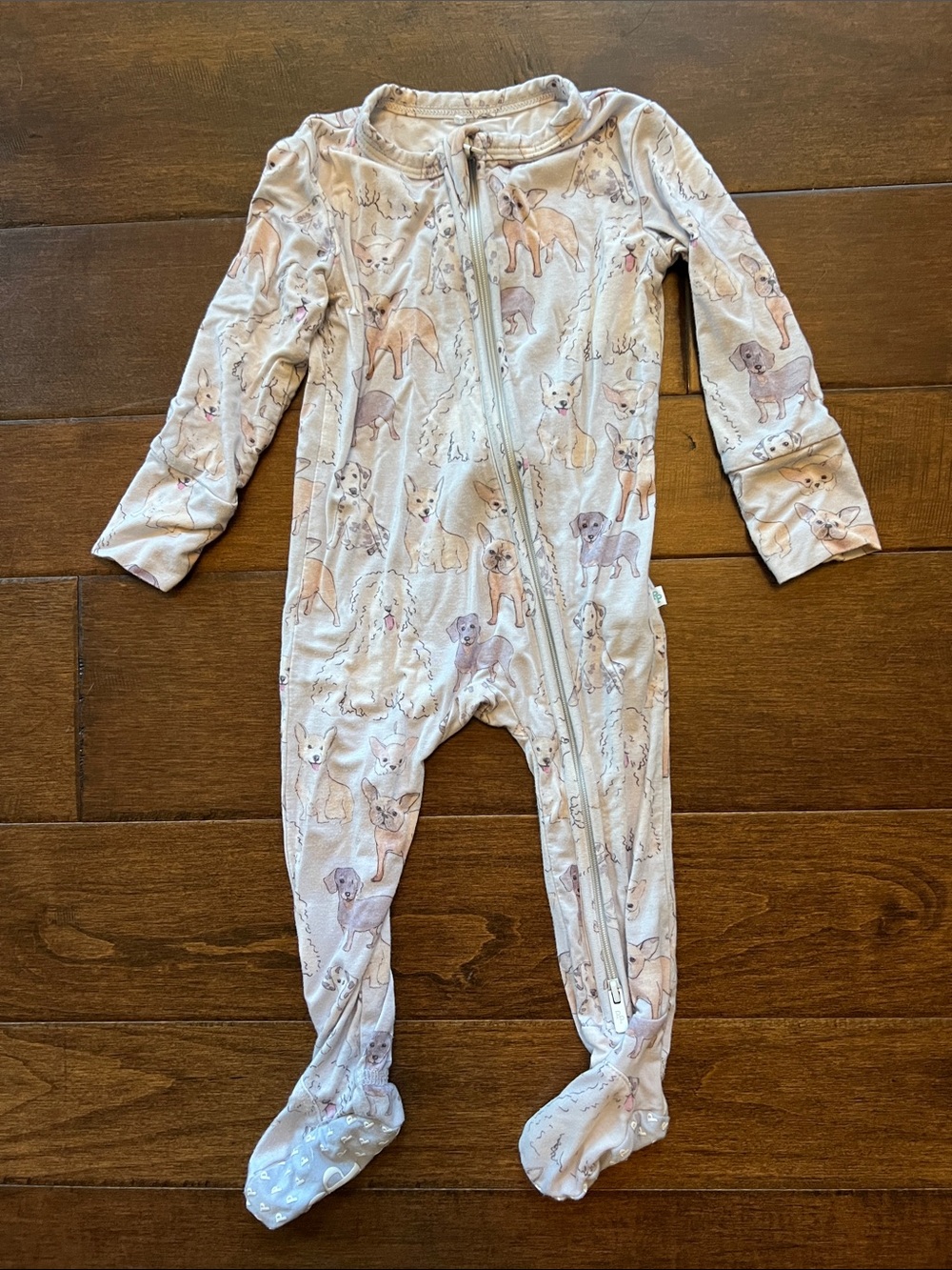 Posh Peanut Puppy Print Footed One-Piece